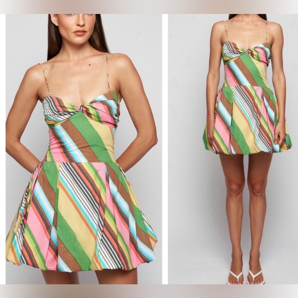 s/w/f Dresses & Skirts - NEW S/W/F Colorful Striped Mini Dress